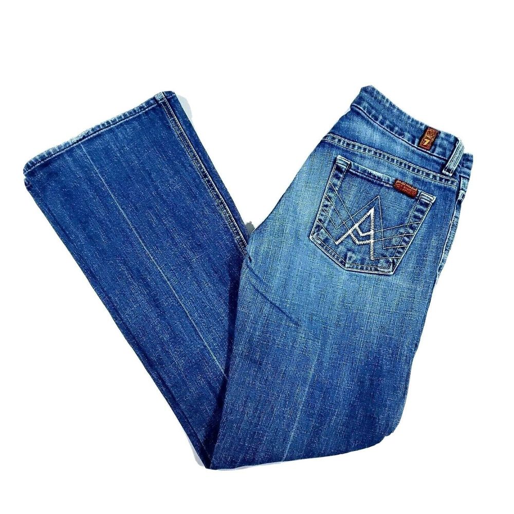 7 FAM "A" Pocket Boot Cut Flare Sz 26x29